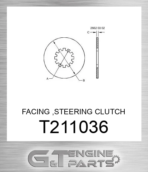 T211036 FACING ,STEERING CLUTCH