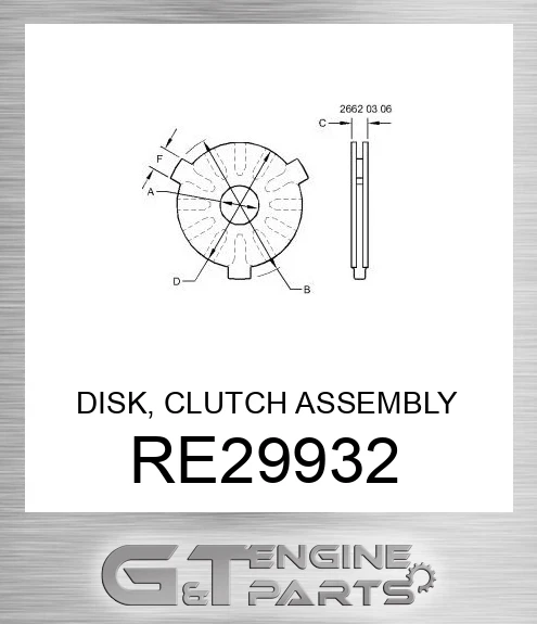 RE29932 DISK, CLUTCH ASSEMBLY