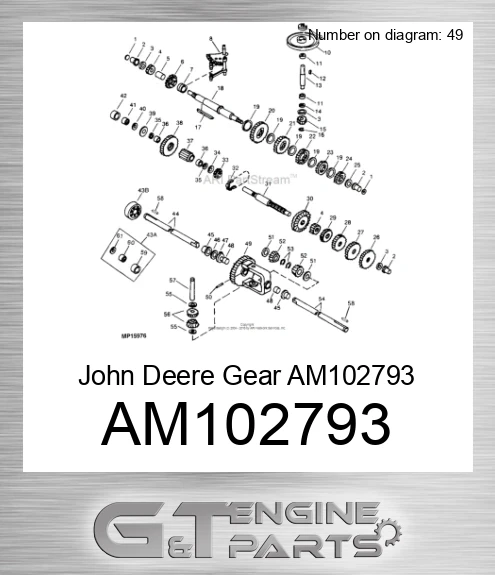AM102793 John Deere Gear AM102793