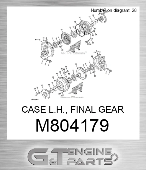 M804179 CASE L.H., FINAL GEAR