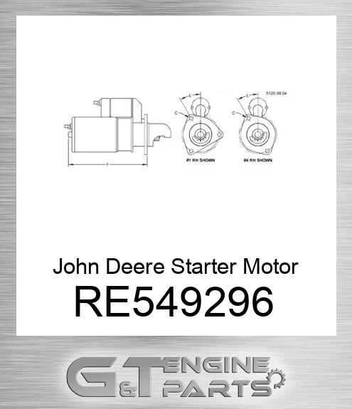 RE549296 Starter Motor