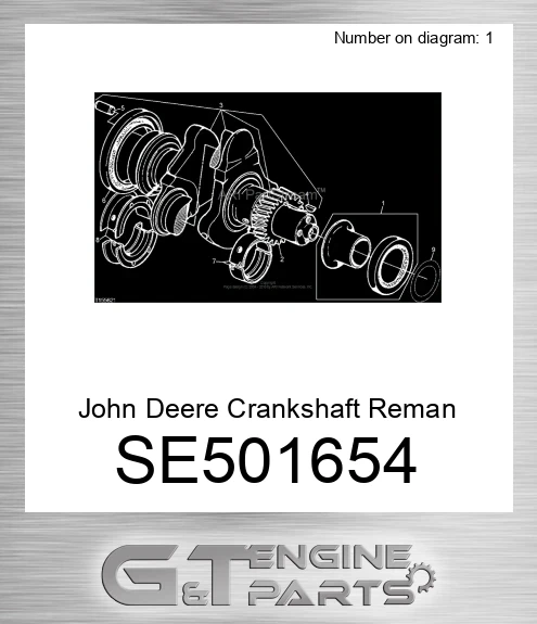 SE501654 John Deere Crankshaft Reman SE501654