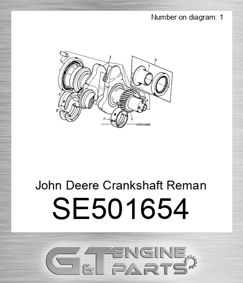 SE501654 John Deere Crankshaft Reman SE501654