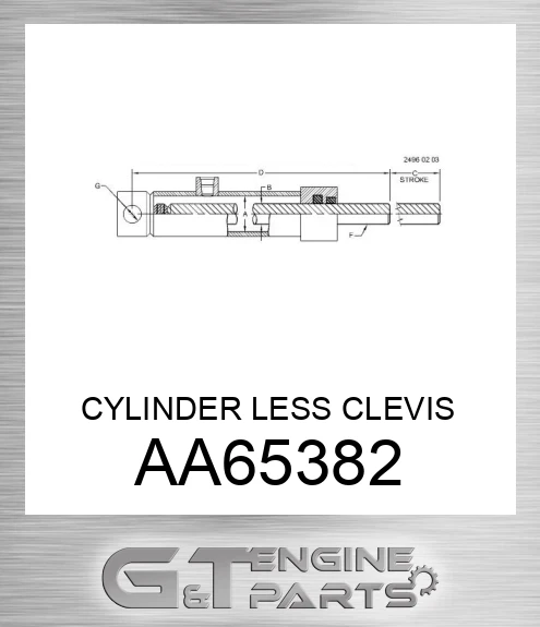 AA65382 CYLINDER LESS CLEVIS