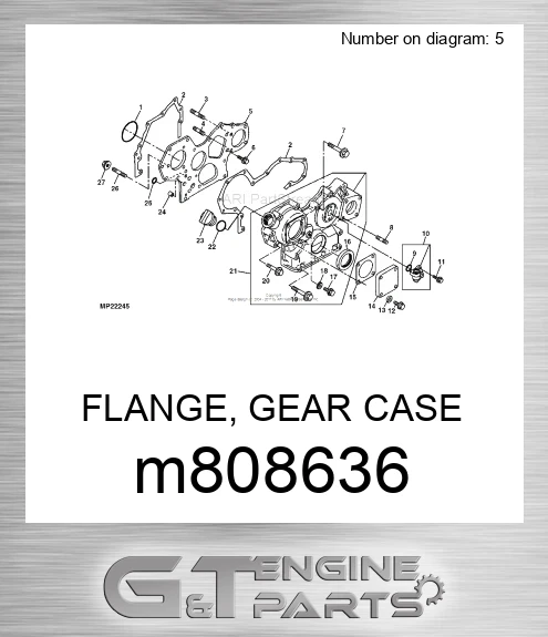 M808636 FLANGE, GEAR CASE