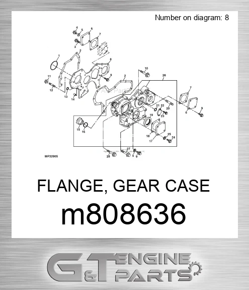 M808636 FLANGE, GEAR CASE