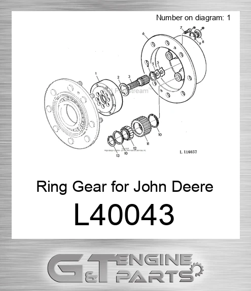L40043 Ring Gear for Tractor,