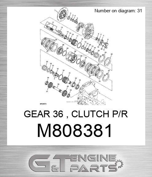 M808381 GEAR 36 , CLUTCH P/R