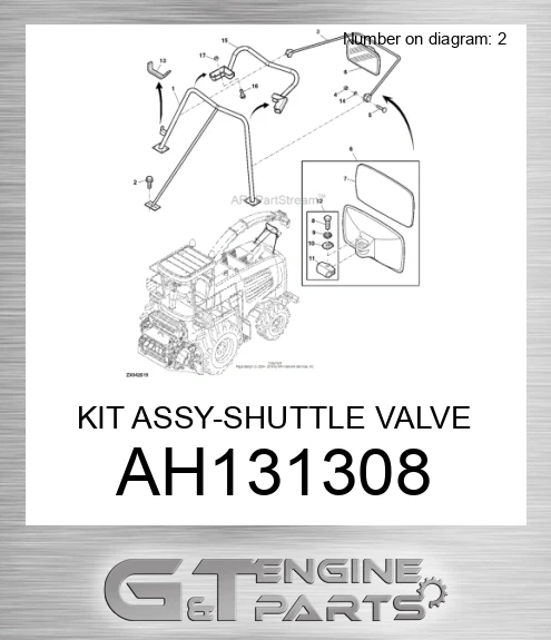 AH131308 KIT ASSY-SHUTTLE VALVE