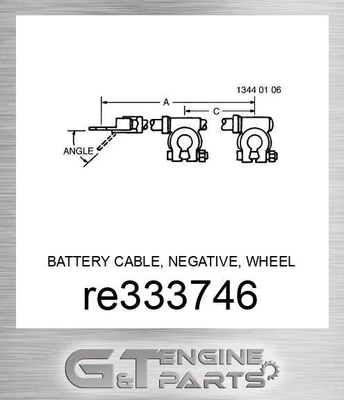 RE333746 BATTERY CABLE, NEGATIVE, WHEEL