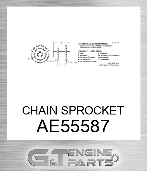 AE55587 CHAIN SPROCKET