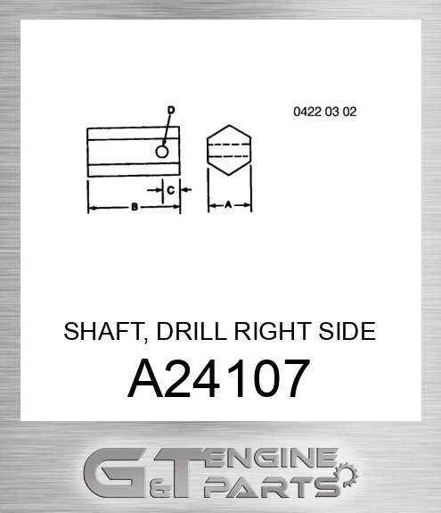 A24107 SHAFT, DRILL RIGHT SIDE