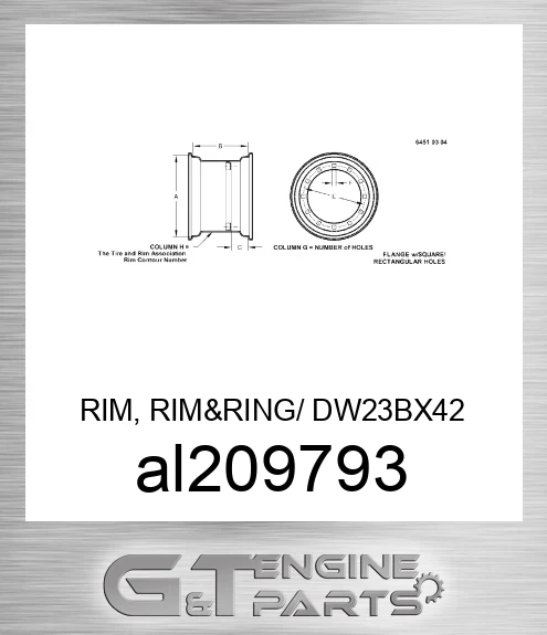 AL209793 RIM, RIM&RING/ DW23BX42