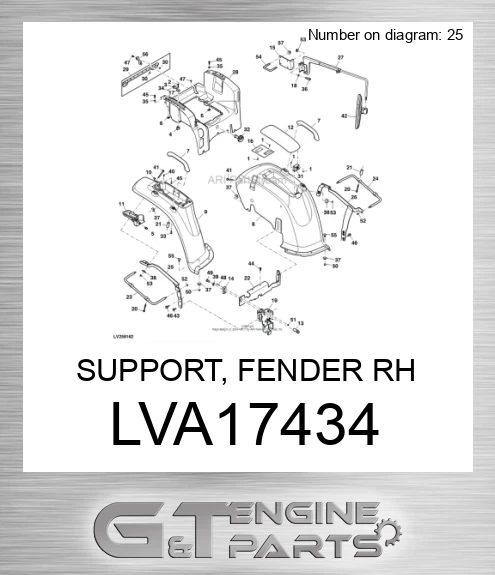 LVA17434 SUPPORT, FENDER RH