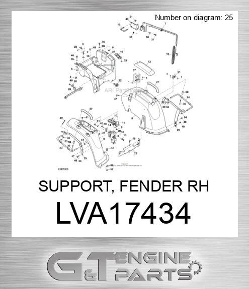 LVA17434 SUPPORT, FENDER RH