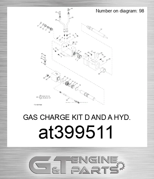 AT399511 GAS CHARGE KIT D AND A HYD. BREAKER