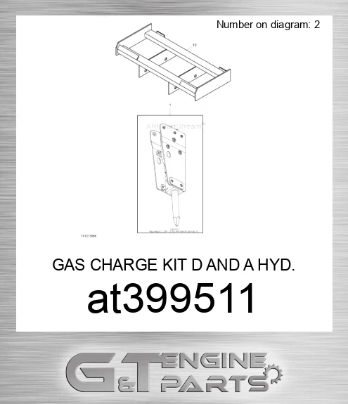 AT399511 GAS CHARGE KIT D AND A HYD. BREAKER