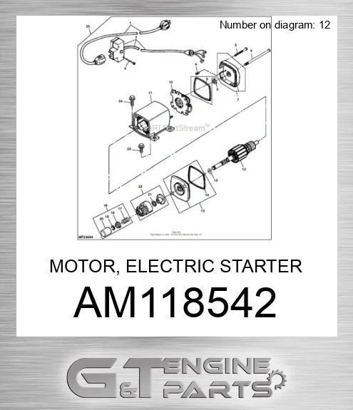 AM118542 MOTOR, ELECTRIC STARTER
