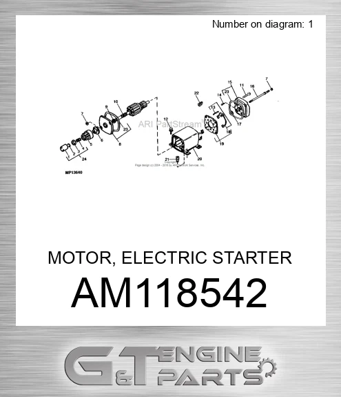 AM118542 MOTOR, ELECTRIC STARTER