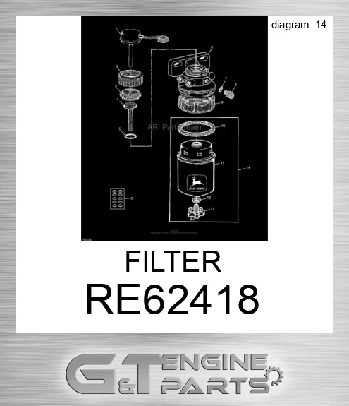 RE62418 Filter Suitable 1561200BQ