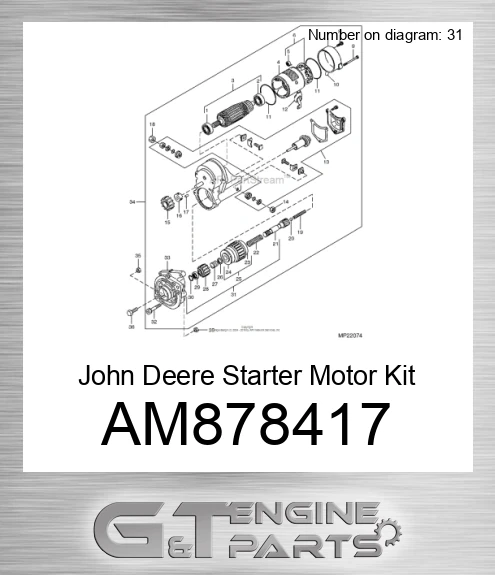AM878417 Starter Motor Kit