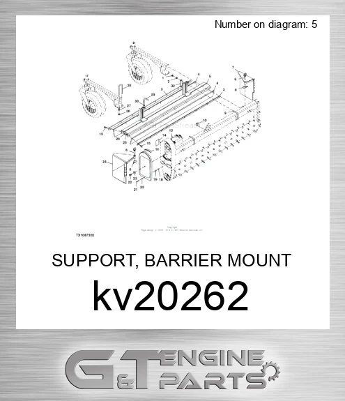 KV20262 SUPPORT, BARRIER MOUNT
