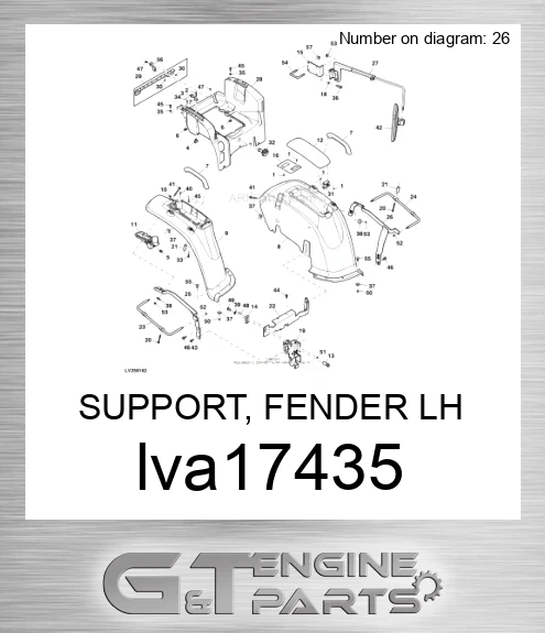 LVA17435 SUPPORT, FENDER LH