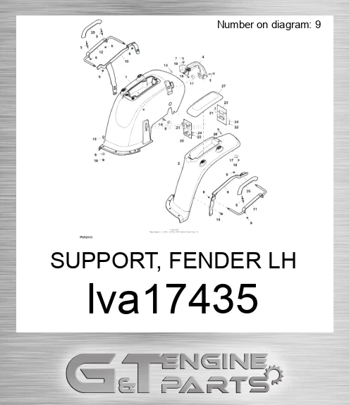 LVA17435 SUPPORT, FENDER LH