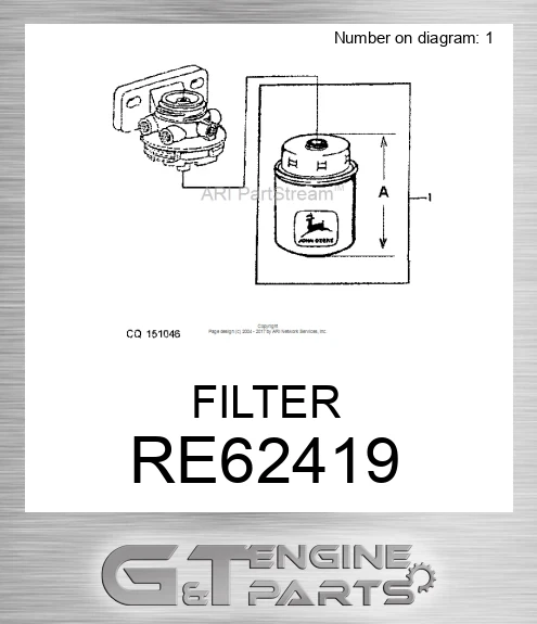 RE62419 Filter Suitable 1596102BQ