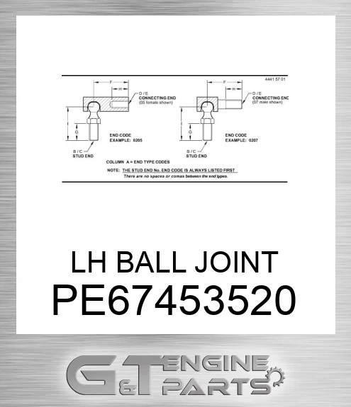 PE67453520 LH BALL JOINT