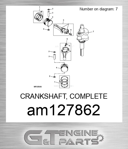 AM127862 CRANKSHAFT, COMPLETE