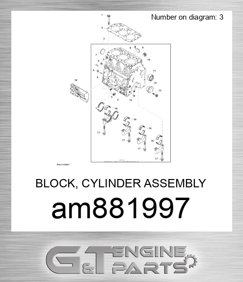 AM881997 BLOCK, CYLINDER ASSEMBLY
