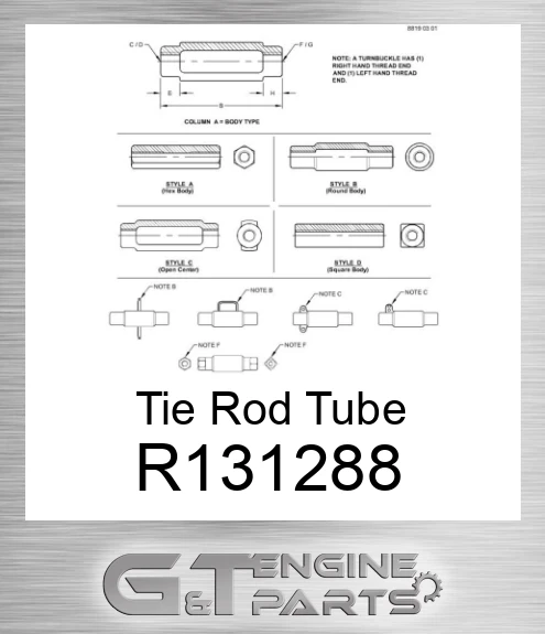 R131288 Tie Rod Tube