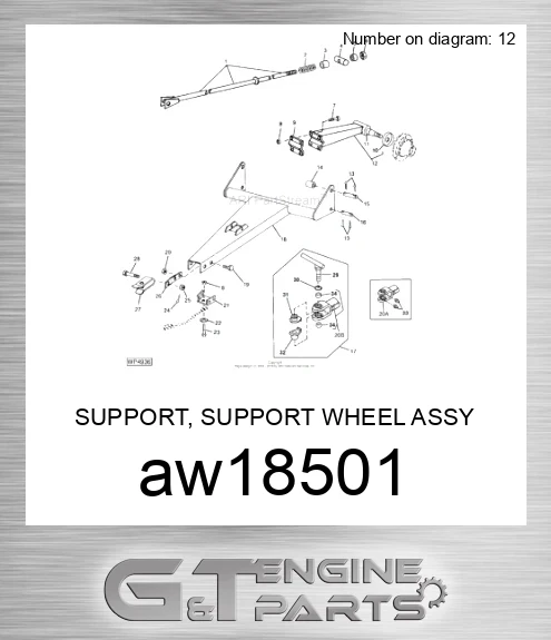 AW18501 SUPPORT, SUPPORT WHEEL ASSY
