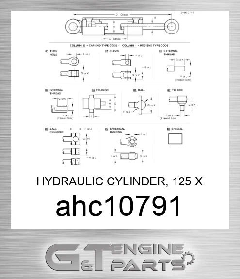 AHC10791 HYDRAULIC CYLINDER, 125 X 63-540.5,