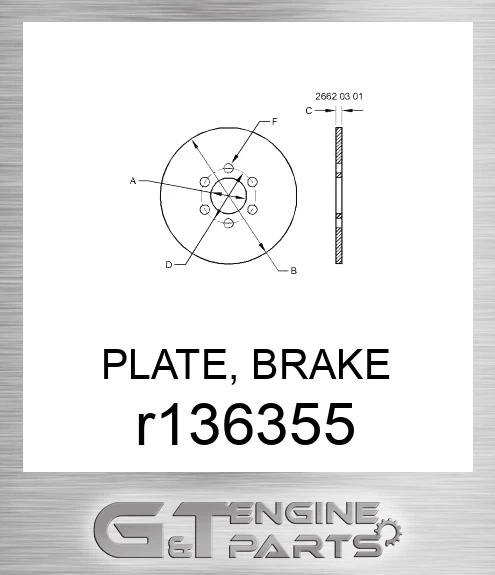 R136355 PLATE, BRAKE
