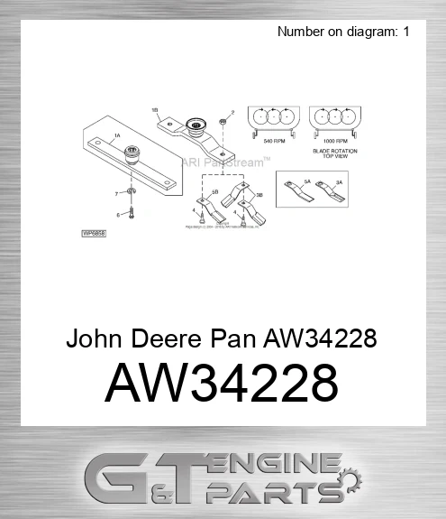 AW34228 PAN, BLADE ARM ASSEMBLY