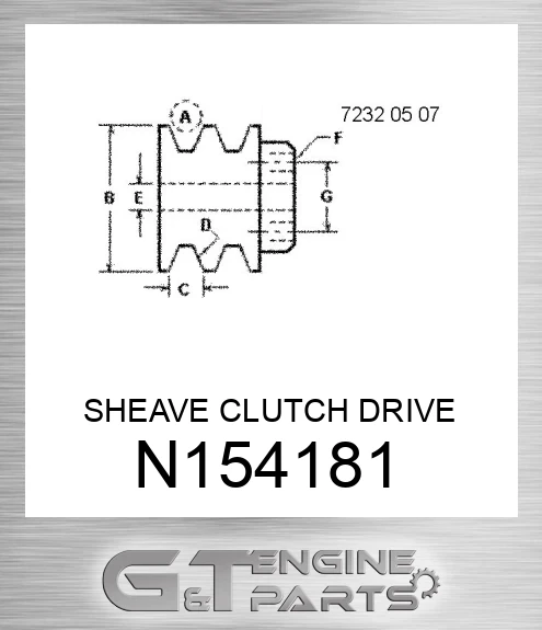 N154181 SHEAVE CLUTCH DRIVE