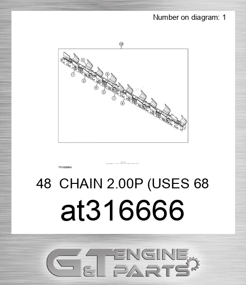 AT316666 48 CHAIN 2.00P USES 68 PITCHES B