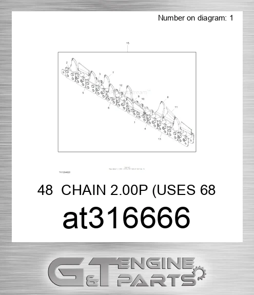 AT316666 48 CHAIN 2.00P USES 68 PITCHES B