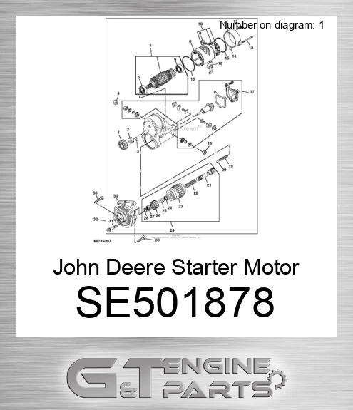 SE501878 Starter Motor Reman