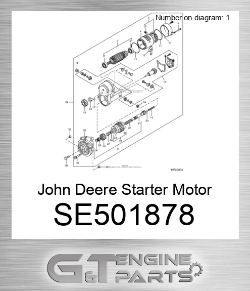 SE501878 Starter Motor Reman