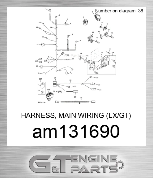 AM131690 HARNESS, MAIN WIRING LX/GT