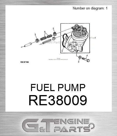RE38009 John Deere Fuel Pump RE38009