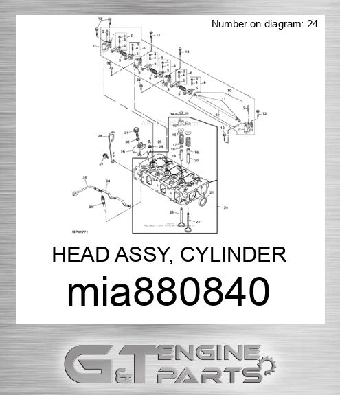 MIA880840 HEAD ASSY, CYLINDER