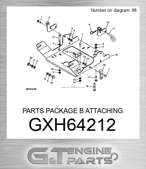 GXH64212 PARTS PACKAGE B ATTACHING PARTS