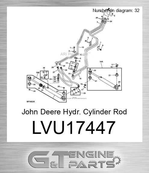 LVU17447 Hydr. Cylinder Rod Guide