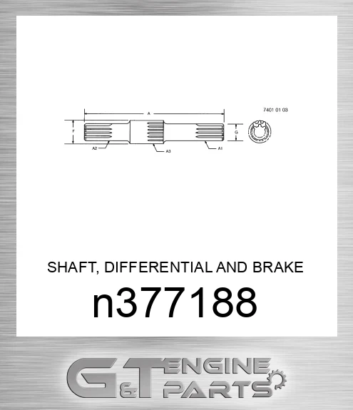 N377188 SHAFT, DIFFERENTIAL AND BRAKE