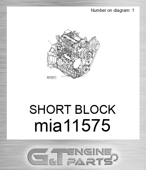 MIA11575 SHORT BLOCK