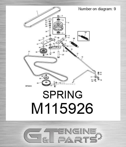 M115926 SPRING made to fit John Deere Price 17.12